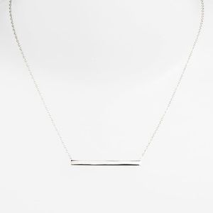 Sterling Silver Bar Pendant Necklace